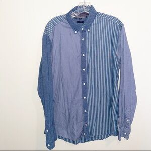 Tommy Hilfiger real indigo two tone button down